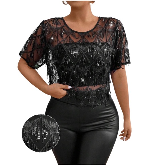 Tops - 🪩🖤 PLUS Embellished Top 🖤🪩
